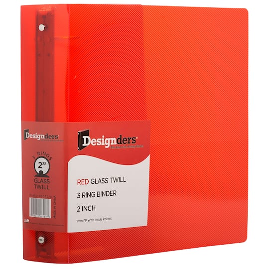JAM Paper 2" Glass Twill Plastic 3-Ring Binder